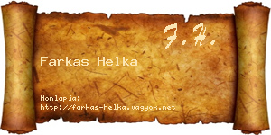 Farkas Helka névjegykártya